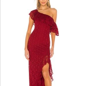 NWT lovers friends lace burgundy dress sz sm
